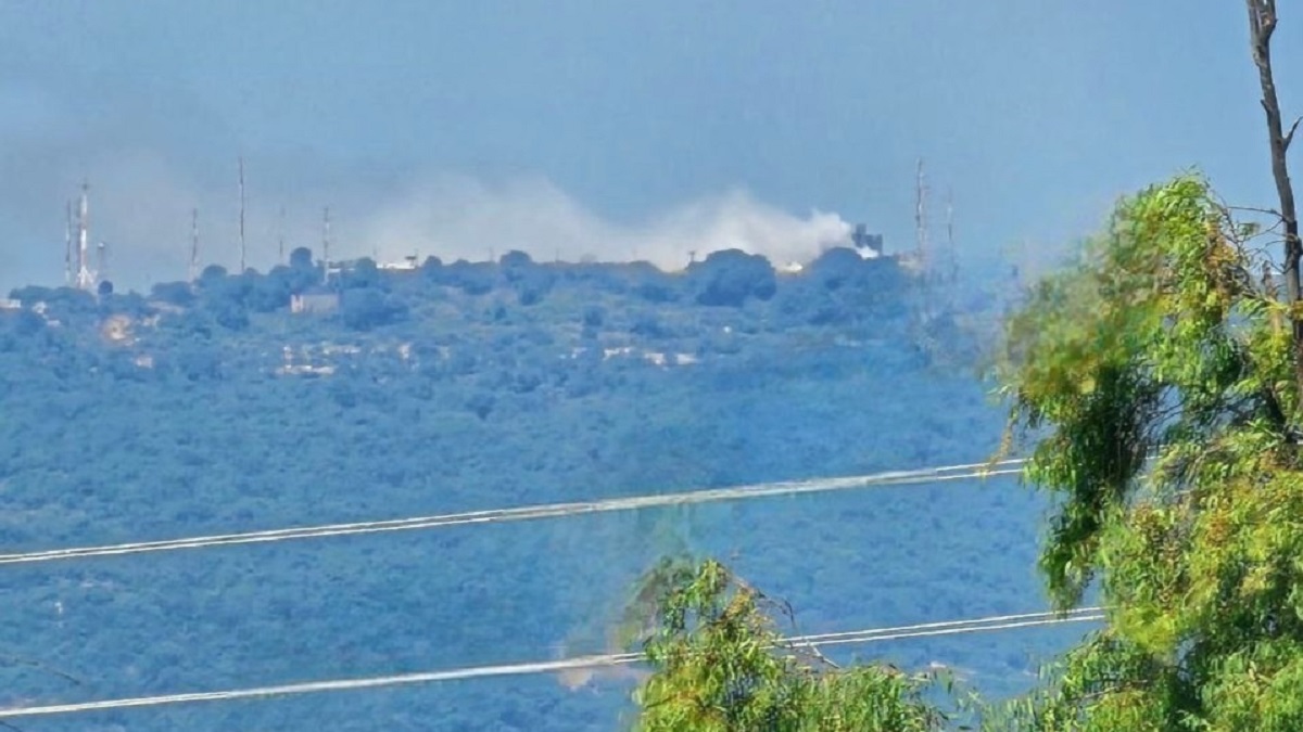 Libano ataque Hezbolla base israeli Meron foto Al Mayadeen