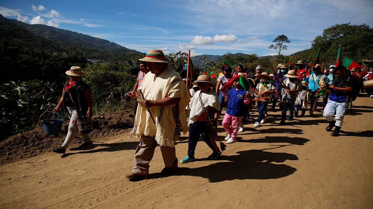 Colombia Caravana Indigena EFE