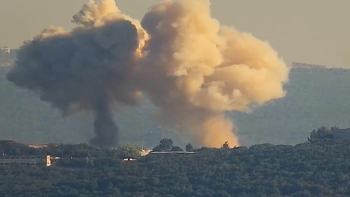 Libano Hezbola ataque cuartel militar israeli Branit foto Al Manar