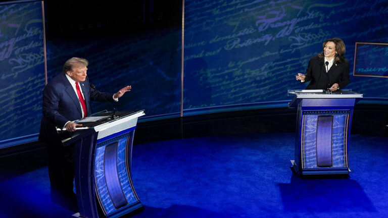 Kamala Harris y Donald Trump se lanzaron ataques durante debate presidencial 1 EEUU Debate EFE