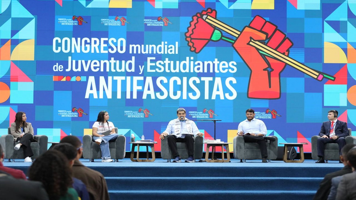 Venezuela apoya articulación de tanque pensante de los jóvenes y estudiantes antifascistas 9 Venezuela presidente Maduro Cngreso mundial antifascista juventud foto Prensa Presidencial