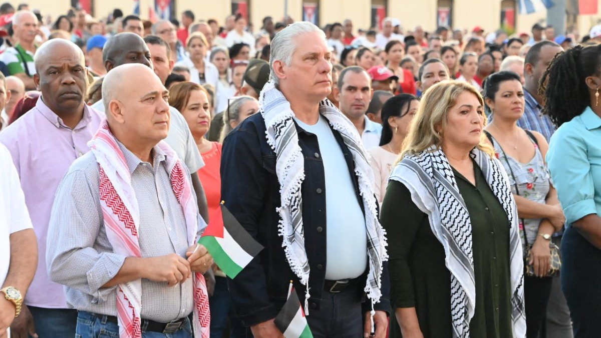 Presidente cubano encabeza acto en respaldo a Palestina 10 cuba 8