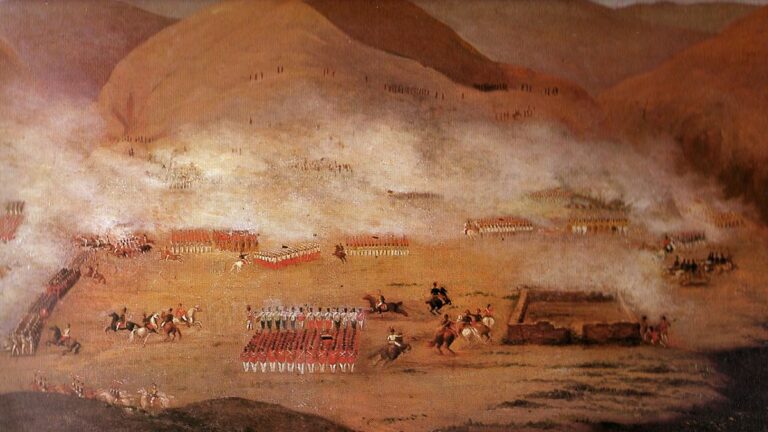 Batalla de Ayacucho cuadro Teofila Aguirre