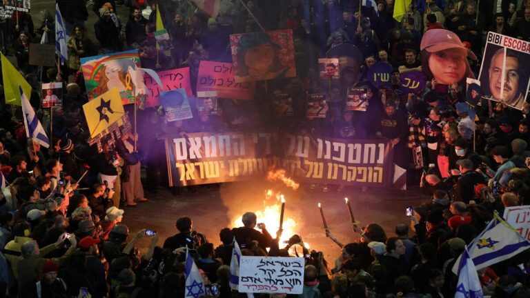Manifestantes en Israel exigen acuerdo con Hamás para la liberación de rehenes 1 israel