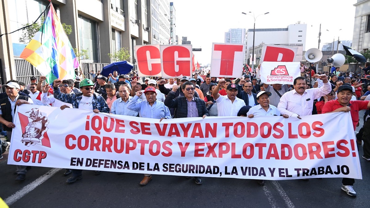 peru movilizacion cgtp rechazo reforma laboral foto cgtp