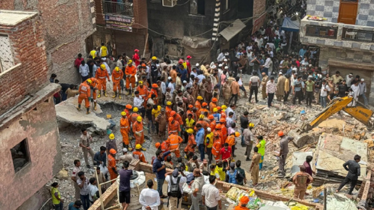 india delhi colapso edificio foto indian express home