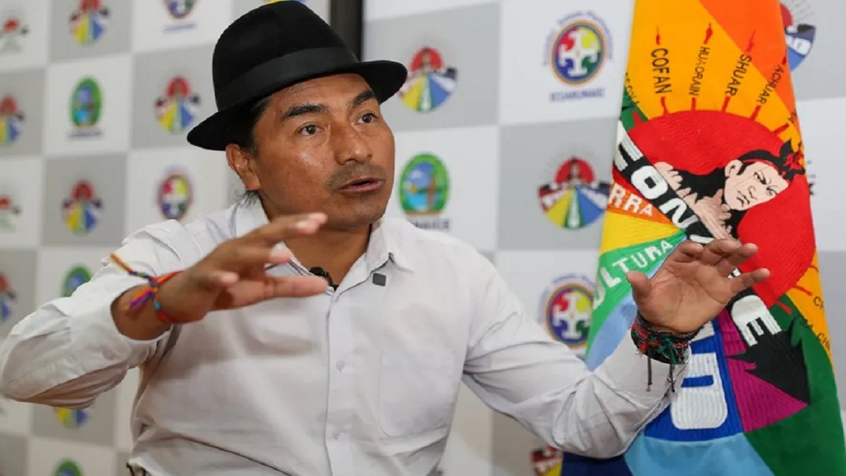 Rechazan hostigamiento a líder indígena Iza por Noboa y la derecha ecuatoriana 8 leonidas iza foto efe